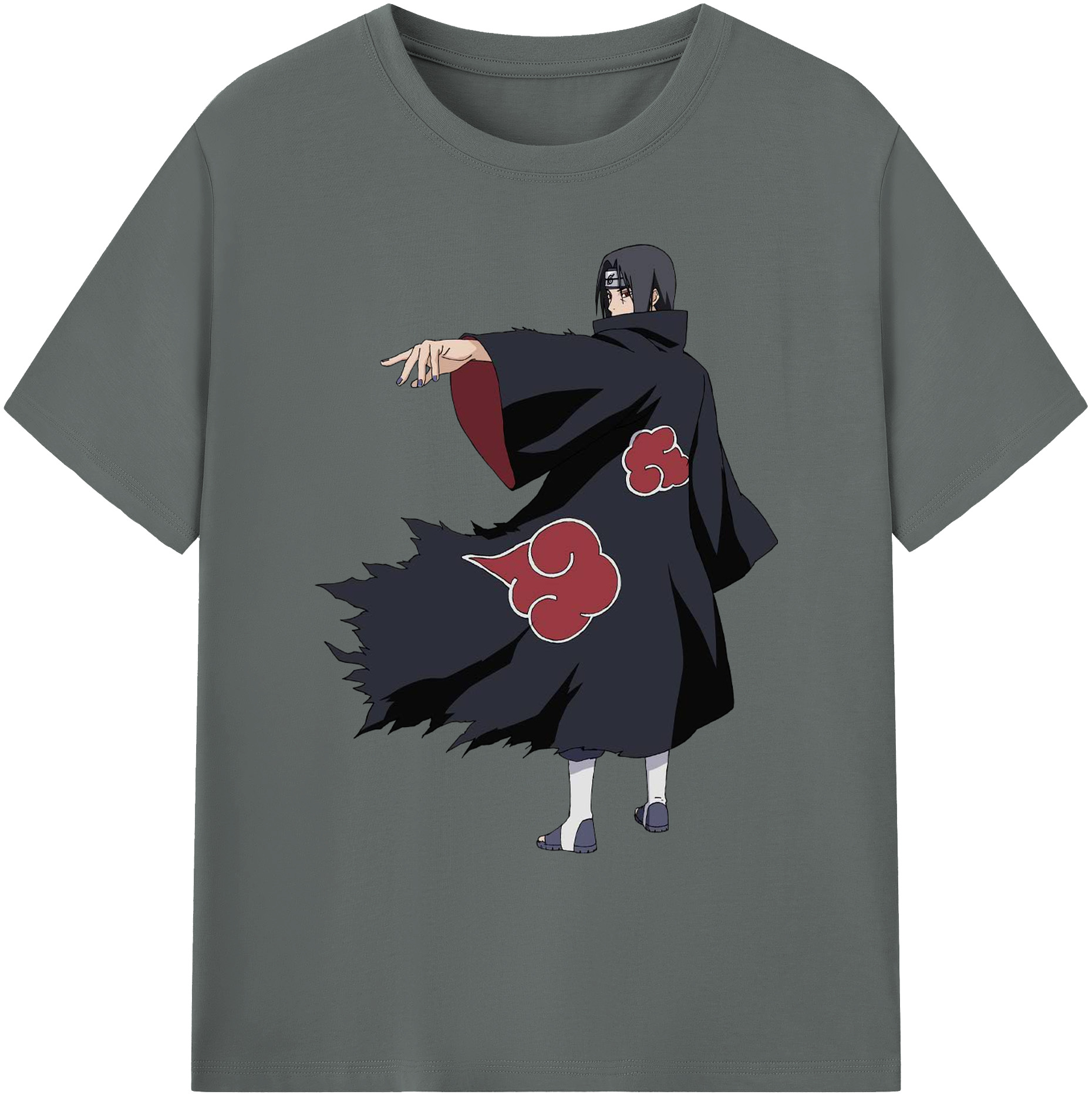 （画像用） NARUTO -ナルト- うちは イタチ Uchiha Itachi 綿100％ メンズ半袖Tシャツ｜肌触りやわらか＆通気性